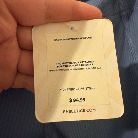 Fabletics Oasis Rib Crossover Kick Flare Sz medium - Picture 6 of 6